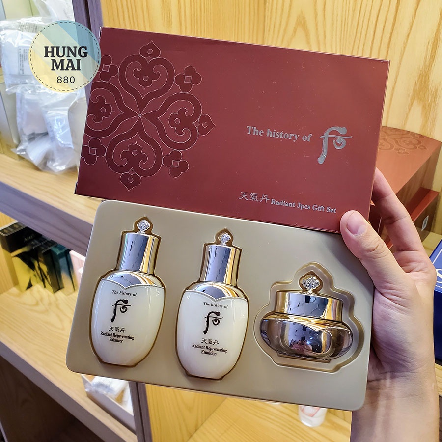 Set dưỡng da tái sinh chống lão hóa Whoo Radiant Rejuvenating cao cấp mini 3 món sp