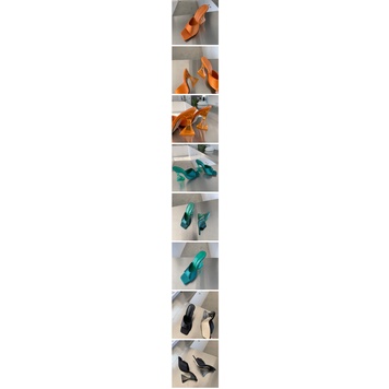 Giày cao gót mũi vuông chất liệu da thời trang thời thượng cho nữ 4.13 inch