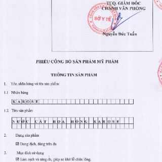 NƯỚC CẤT HOA HỒNG KAROSE