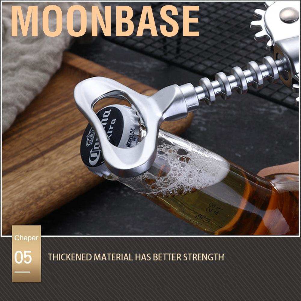 Moonbase Multifunction Zinc Alloy Red Wine Beer Bottle Opener Corkscrew Cork Puller Remover Home Bar Tool