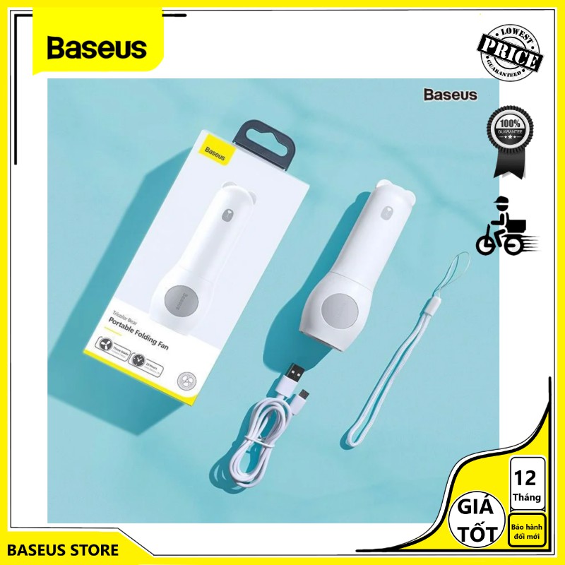 CHÍNH HÃNG_Quạt cầm tay mini hình con gấu Baseus CXZD-A | BigBuy360 - bigbuy360.vn