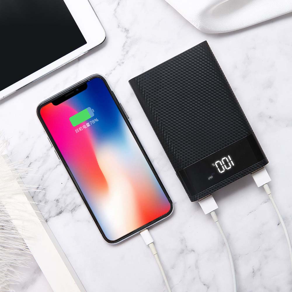 Hộp Đựng Pin Sạc Dự Phòng Hai Cổng Usb Type C Siêu Bền Tiện Dụng Cho Điện Thoại