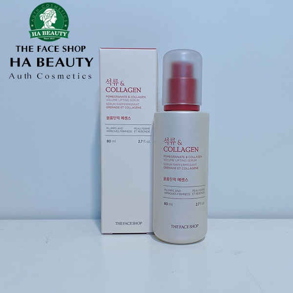 Serum dưỡng ẩm chống lão hoá phục hồi săn chắc da lựu đỏ The Face Shop Pomegranate & Collagen Volume Lifting Serum 80ml