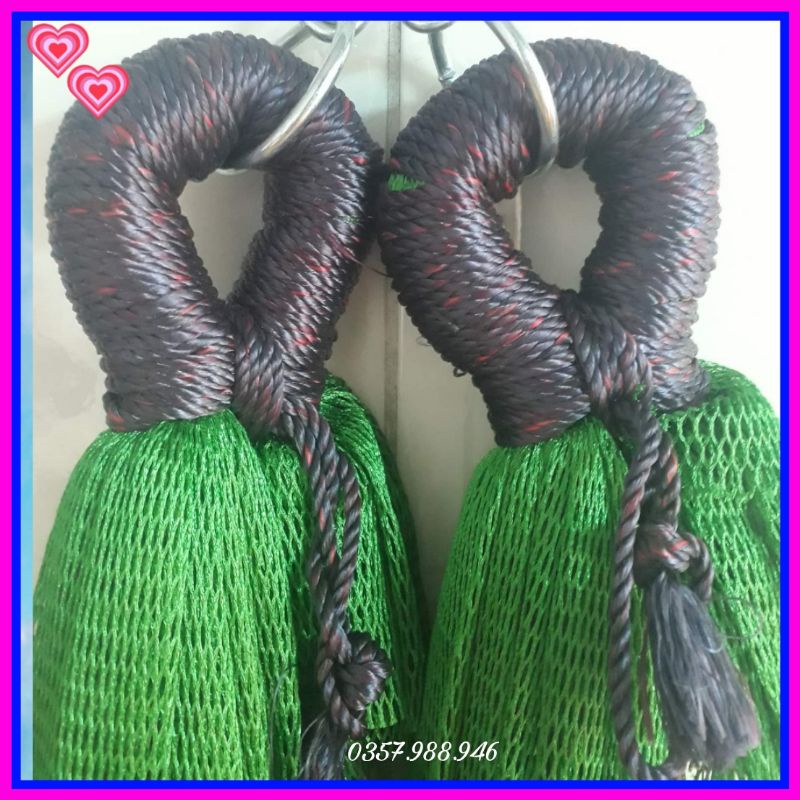 VÕNG LƯỚI 2 LỚP CUỘN ĐẦU Size LỚN LOẠI DÀY, MỀM, RỘNG 2m4 x 1m6. Võng nặng 1kg.VÕNG BÓ ĐẦU. CỘT ĐẦU. VÕNG LƯỚI CAO CẤP