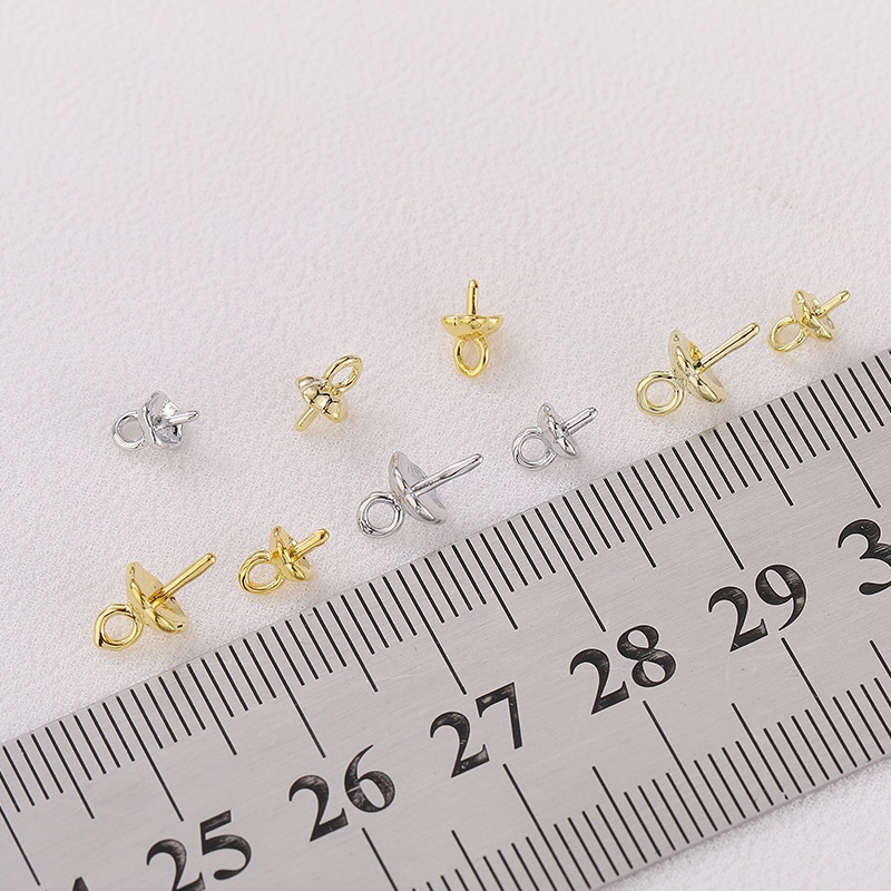 Mặt Dây Chuyền Bằng Đồng Mạ Vàng 14K Hình Hoa Đính Ngọc Trai diy