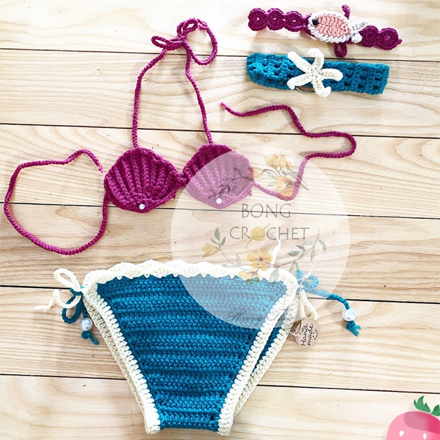 Set bikini len xinh cho bé yêu 💜💜💜