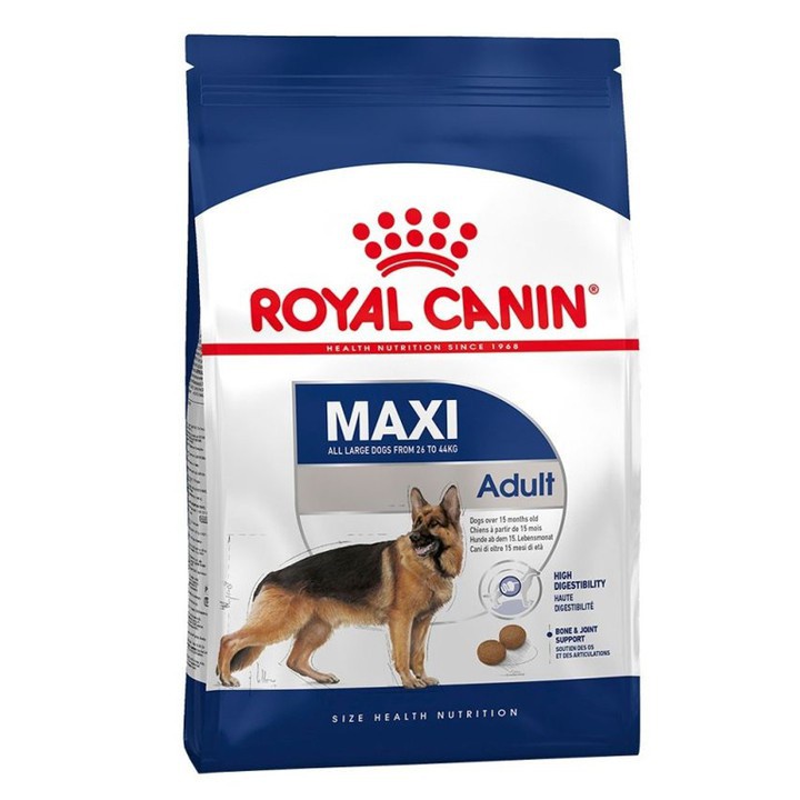 Thức ăn cho chó từ 26 - 44kg và trên 15 tháng tuổi Royal canin Maxi Adult túi 4kg