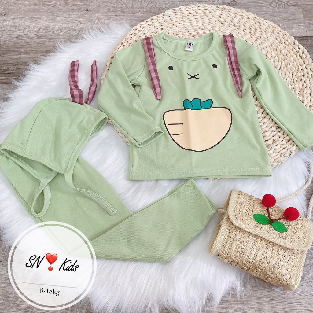 xả kho - Bộ củ cải kèm mũ cho bé