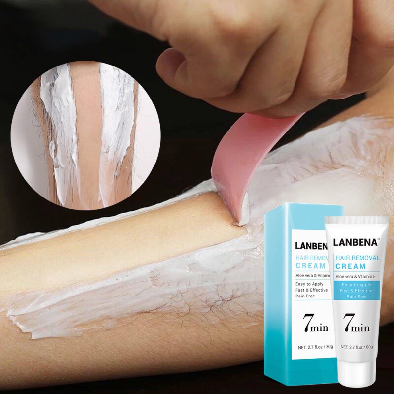 LANBENA Hair Removal Cream Painless Nourishing Hair Removal Depilatory Calming Balm for Hand Leg Armpit Body Care 80g