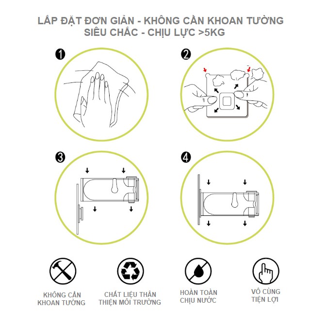 Giá treo cây lau nhà/ chổi gắn tường tiện dụng siêu chắc - Loại tốt