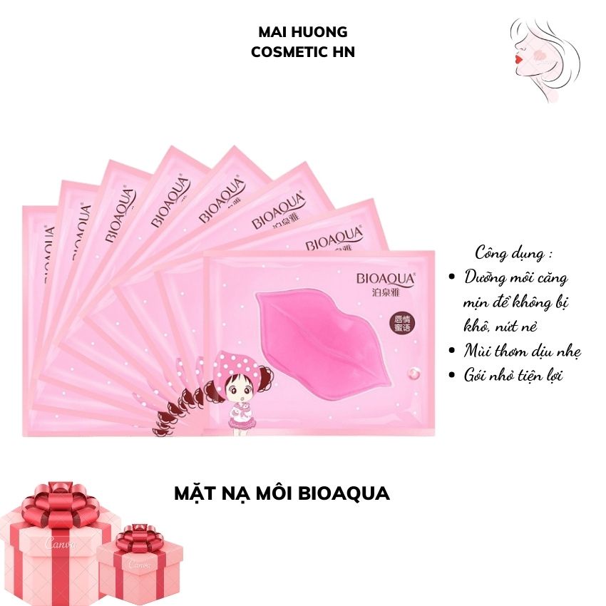 Sét 3 gói Mặt nạ môi Bioaqua dưỡng ẩm