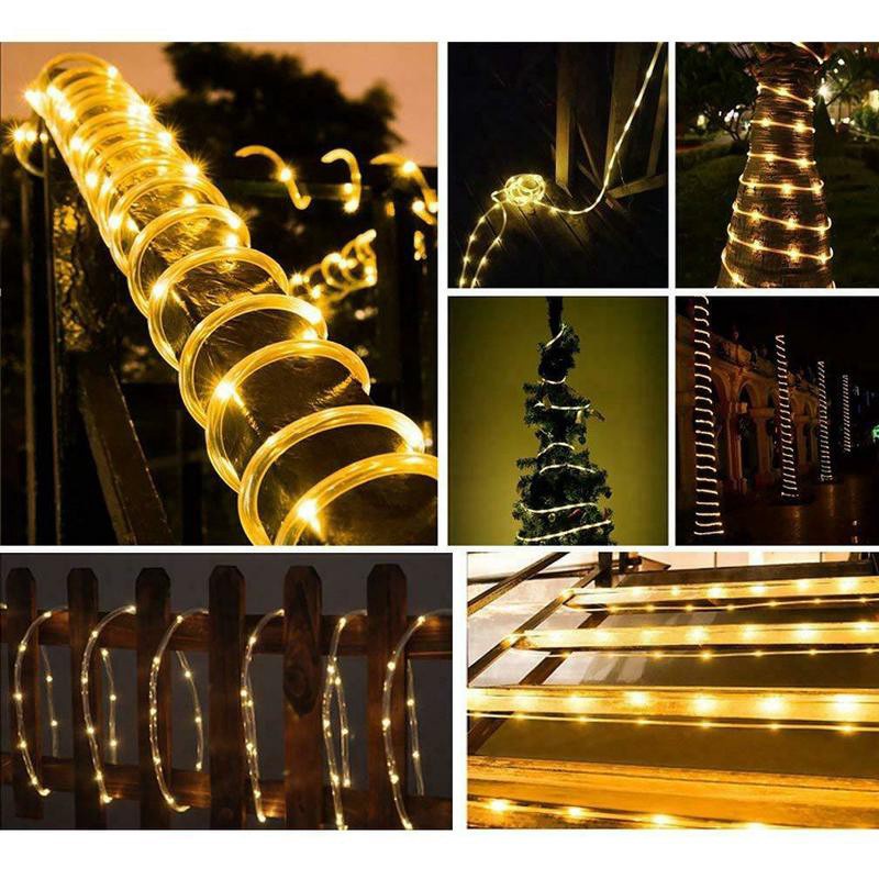 Dây Đèn LED 5 / 10M 8 Chế Độ Chống Nước Nhiều Màu Sắc Trang Trí Giáng Sinh