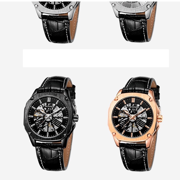 Đồng hồ cơ nam T-Winner lộ máy độc đáo - Đồng hồ nam cao cấp