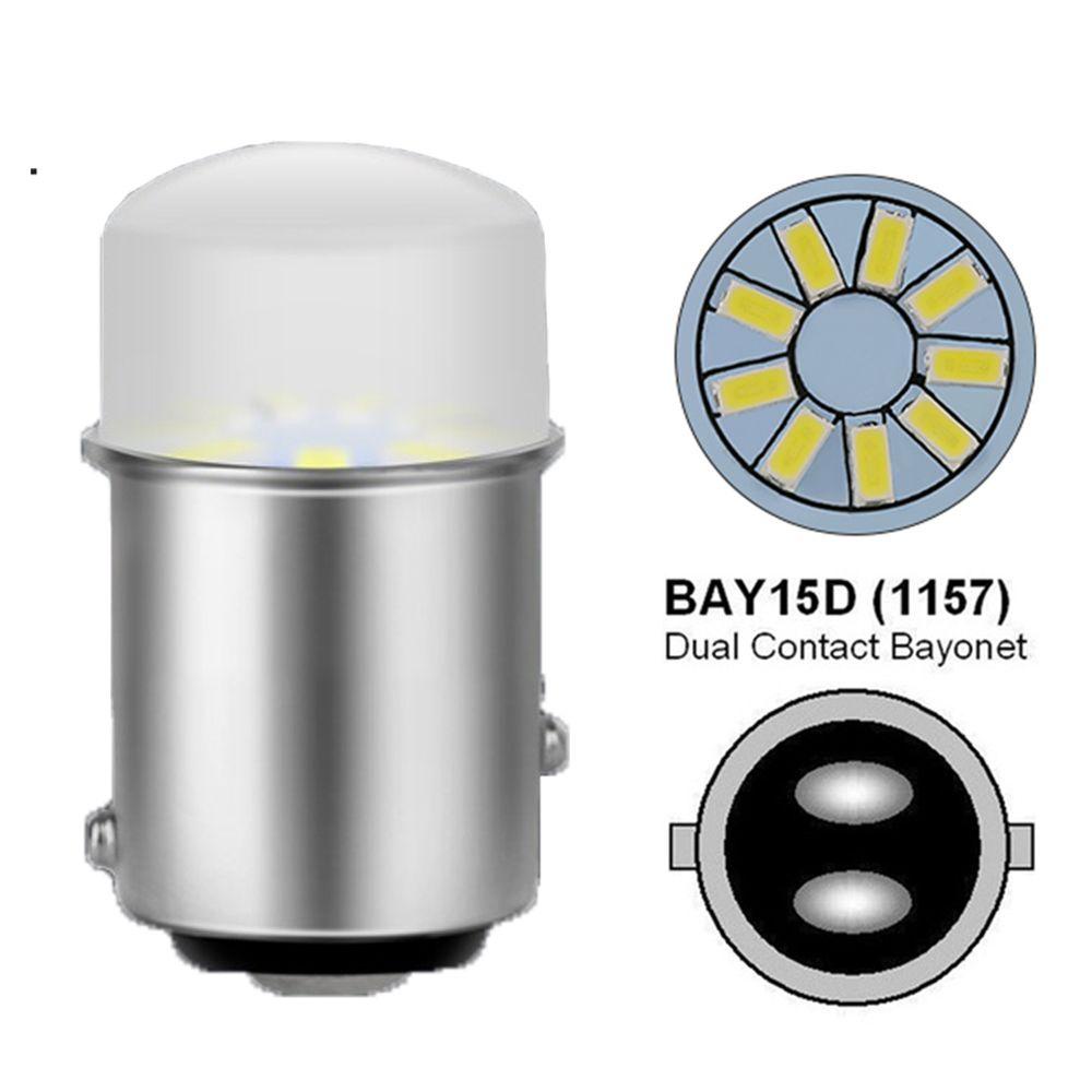 Đèn Led DRL12V SMD 3014 BAY15D 1157 1156 Ánh Sáng Trắng Dành Cho Ô Tô