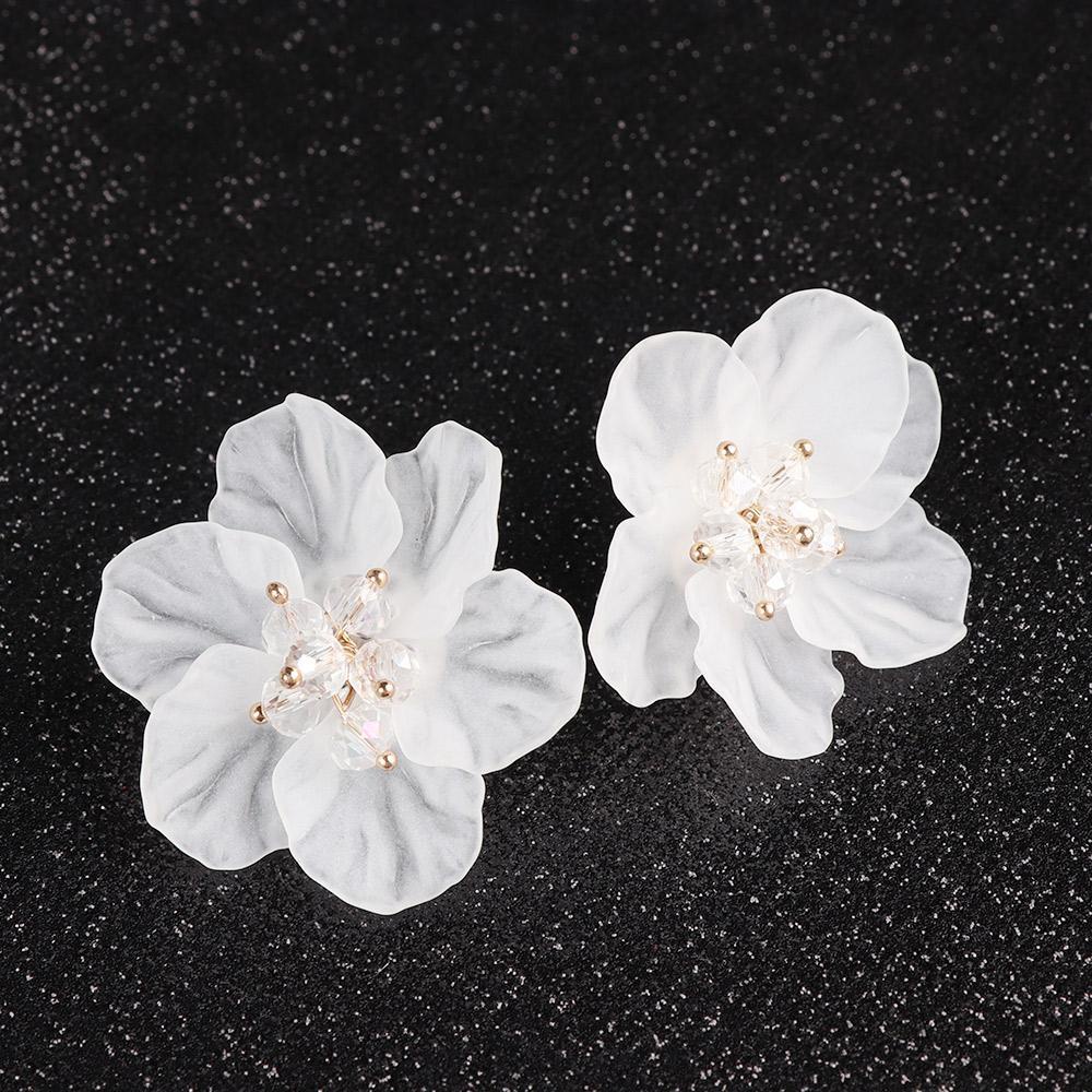 Bông Tai Hình Cánh Hoa Bằng Acrylic Thời Trang Vintage