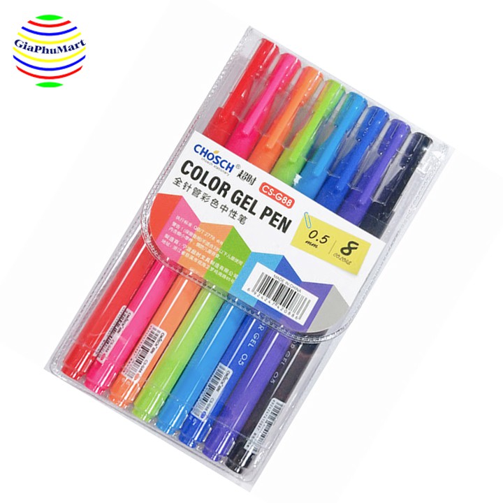 Bộ 8 Cây Bút gel màu Color Gel Pen Chosch CS-G88