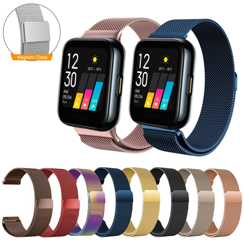 Milanese Loop Strap For Realme Watches Stainless Steel Metal Mesh Bracelet For Realme Smart Watch Strap