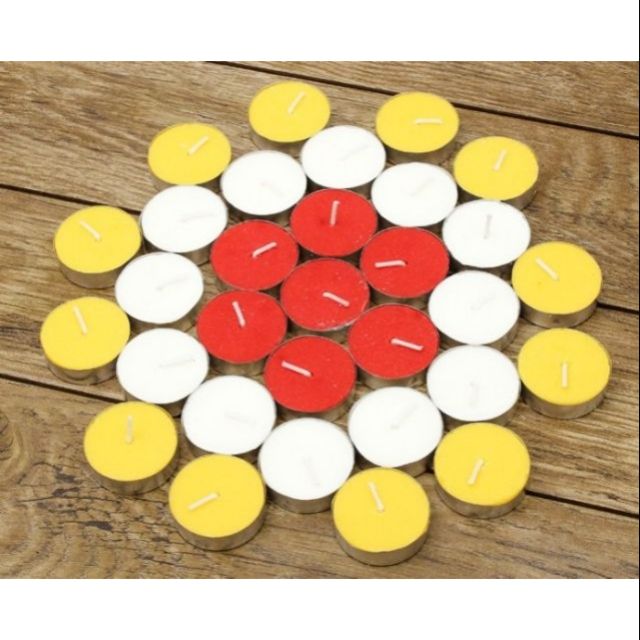 Vỉ nến tealight 10 viên ( giao màu ngẫu nhiên ko chọn )