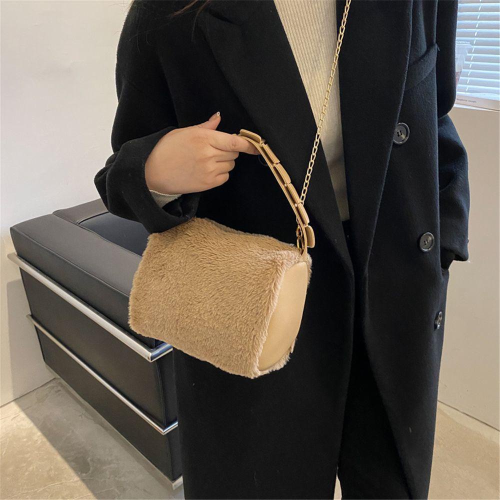 CACTU Túi Đeo Chéo Phủ Lông Mềm Thời Trang Sành Điệu Dành Cho Nữ