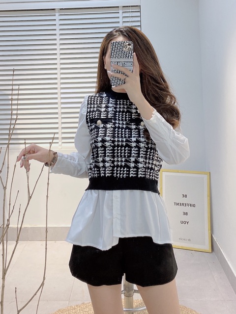 Áo Len mix Sơ Mi 2676 - A479 | BigBuy360 - bigbuy360.vn