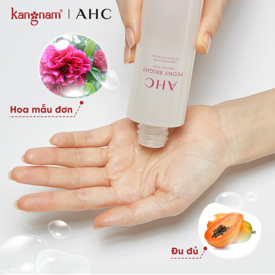 Nước cân bằng làm sáng da AHC Peony Bright Clearing Toner 120ml