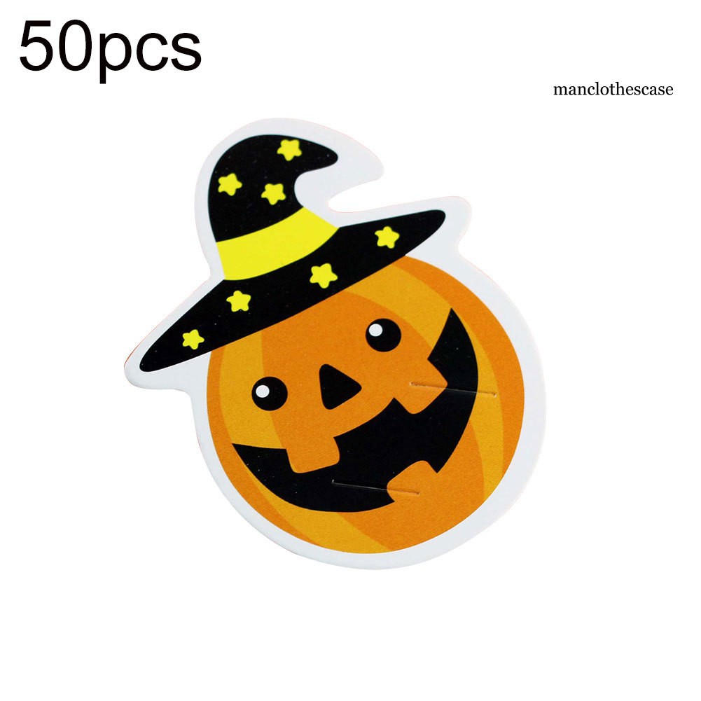 Bộ 50 Giá Đỡ Kẹo Mút Bằng Giấy In Họa Tiết Halloween Độc Đáo Trang Trí Nhà Cửa