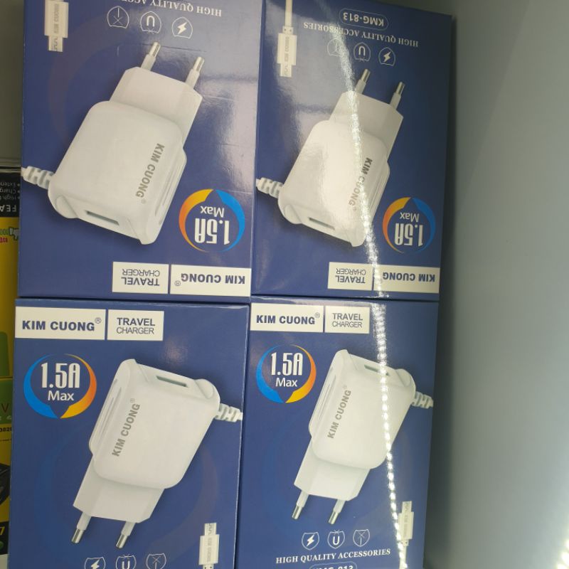 Bộ Sạc Liền Dây Chân Micro Kim Cương Cao Cấp, Có Cổng USB  - 3AVN