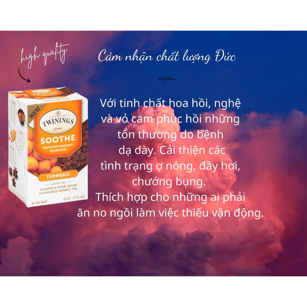 [Hàng Đức] Combo trà Twinings detox,  ngủ ngon, nhân sâm, tiêu hóa date 2023