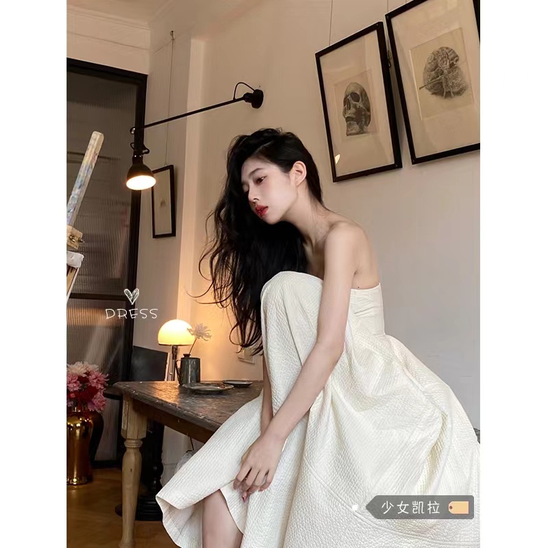 Đầm Trễ Vai Thời Trang Pháp Sang Trọng