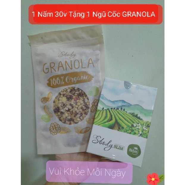 ( chính hãng) Giảm cân Nấm Sbody slim dạng viên tặng detox 5 gói