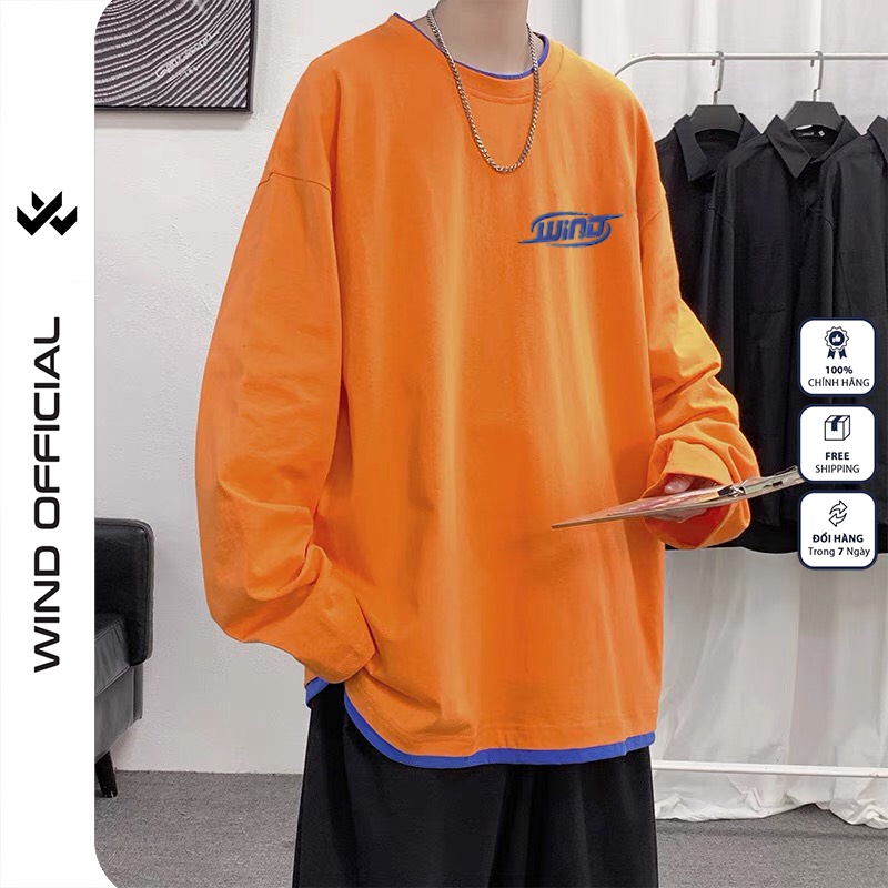 Áo thun tay dài WIIS phông unisex form rộng WIIS layer sweater nam nữ ulzzang