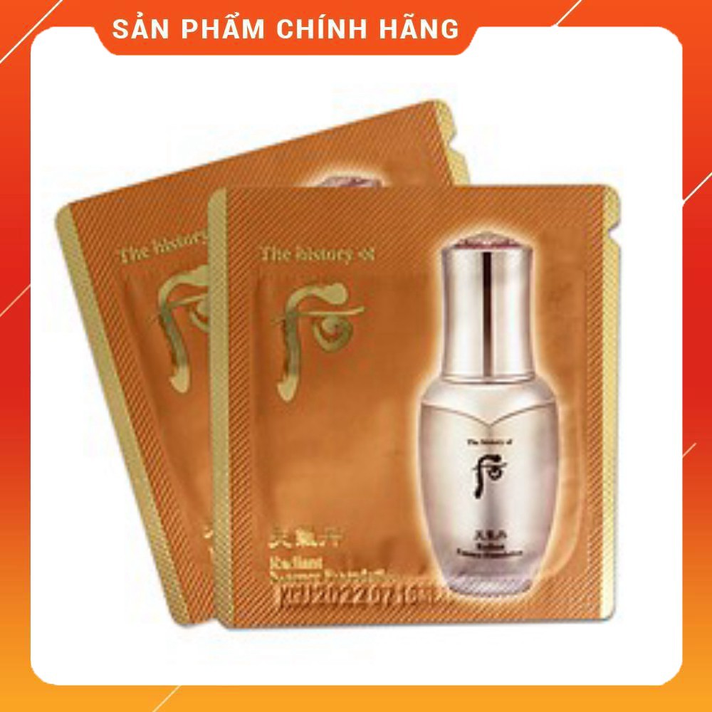 Gói sample kem nền tái sinh cao cấp che phú hoàn hảo cho lớp nền không tì vết - Whoo Essence Radiant Foundation