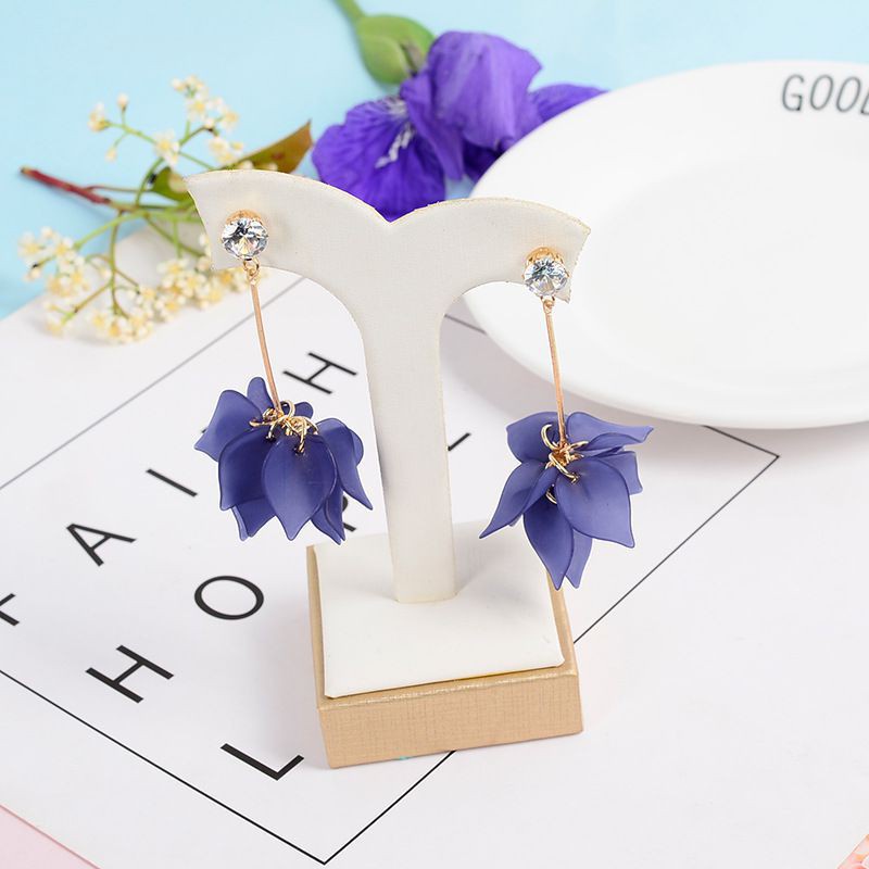 Bông Tai Hình Cánh Hoa Nhỏ Dễ Thương Phong Cách Hàn Quốc Thời Trang Cho Nữ