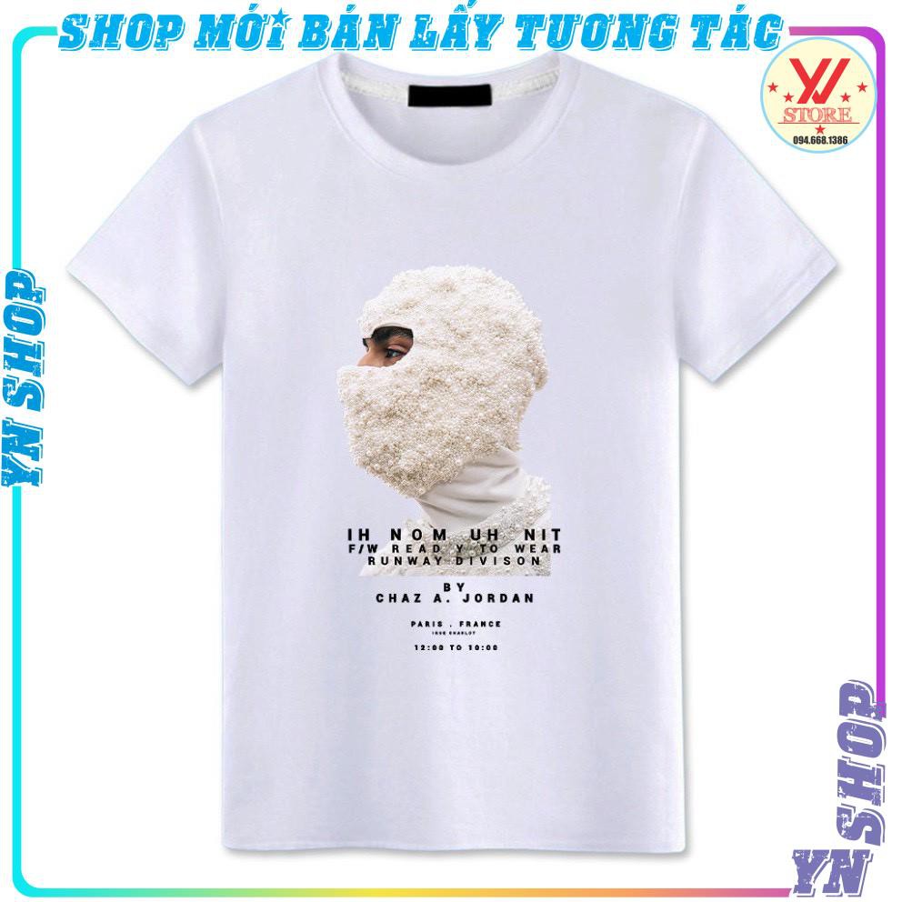 Áo Thun Nam Cổ Tròn, Áo Thun Nam  nữ unisex form rộng Cộc Tay In Ninja mặt nghiêng siêu ngầu Chất Thun