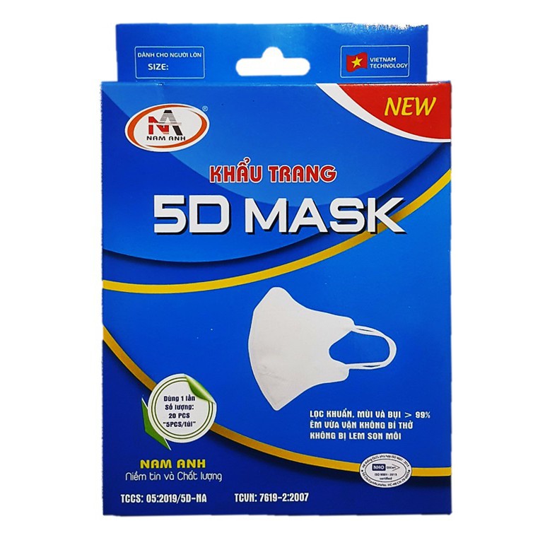 Khẩu Trang 5D mask Nam Anh | BigBuy360 - bigbuy360.vn