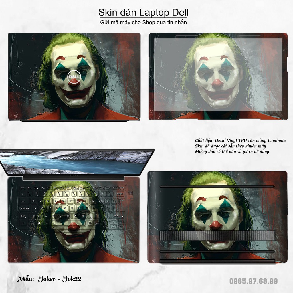 Skin dán Laptop Dell in hình Joker nhiều mẫu 3 (inbox mã máy cho Shop)