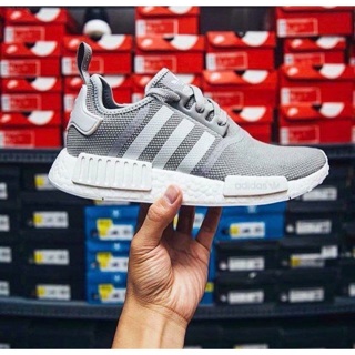 [CÓ SẴN] Adidas NMD R1 Solid Grey (xám trắng)