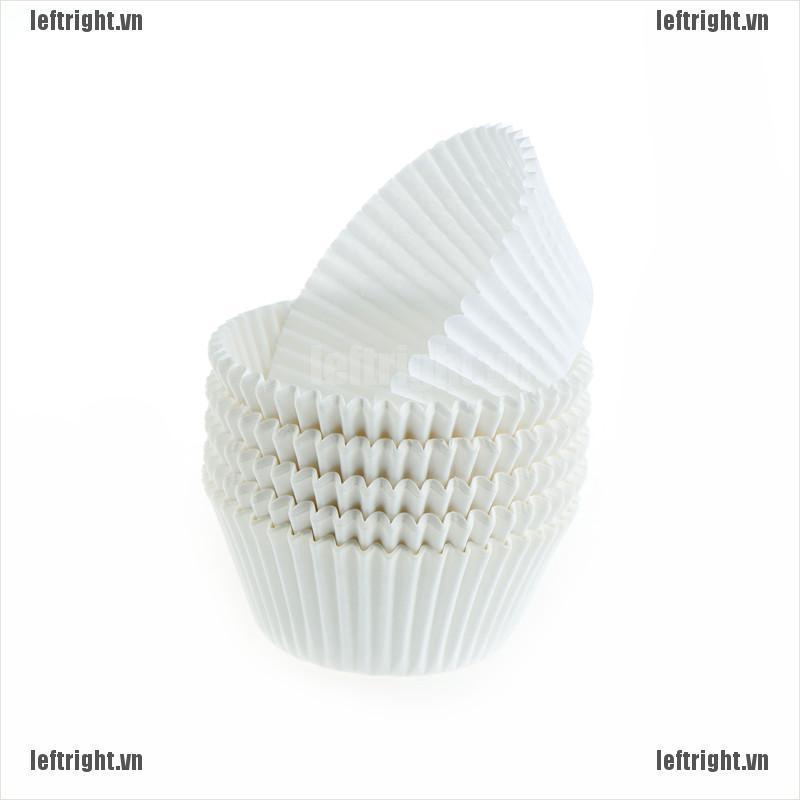 Set 100 Cốc Giấy Đựng Bánh cupcake Màu Trắng