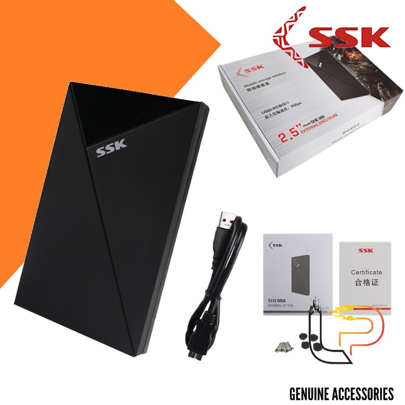 Hộp Đựng HDD Box Sata 2.5 USB 3.0 SSK SHE 088 - Hộp Đựng Ổ Cứng 2.5 USB 3.0 SSK SHE 088