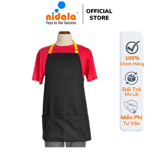 Tạp dề nam nữ nhiều màu Nidala đồng phục cao cấp dành cho nhà hàng quán cafe