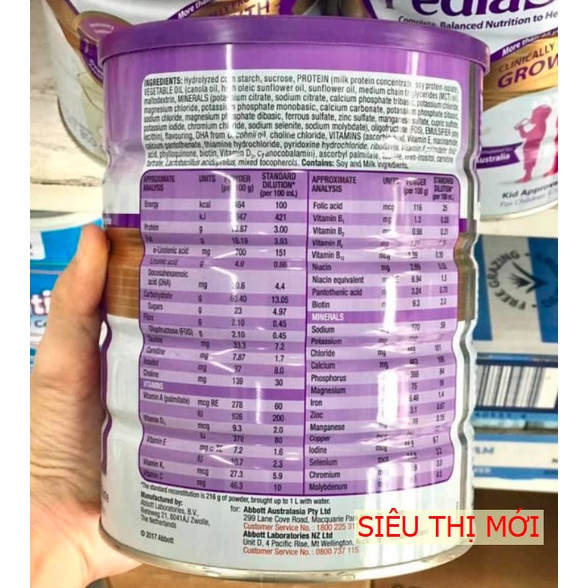 [BILL AIR ] COMBO 3 LON SỮA PEDIASURE ÚC VANILLA 850G