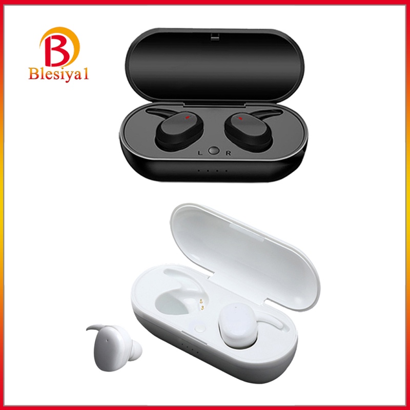 [BLESIYA1] Bluetooth 5.0 Earbuds TWS Earphones with Charging Case Touch Control Black&amp;White