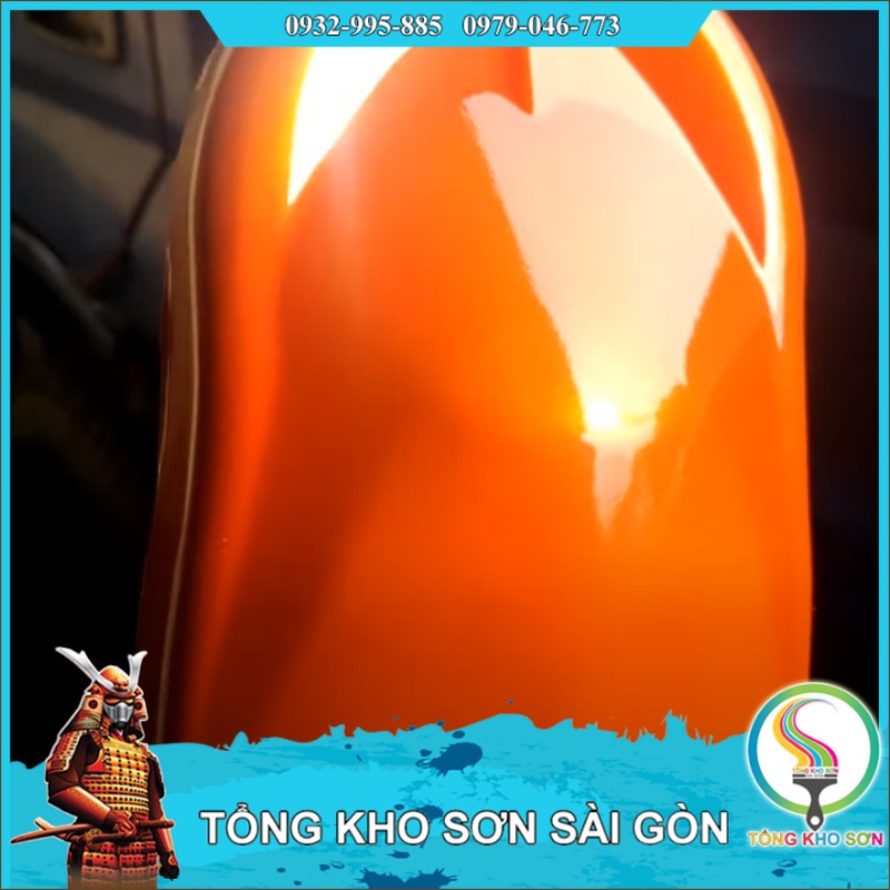chai Sơn Samurai Màu Cam Candy H618 - Son Xịt Samurai