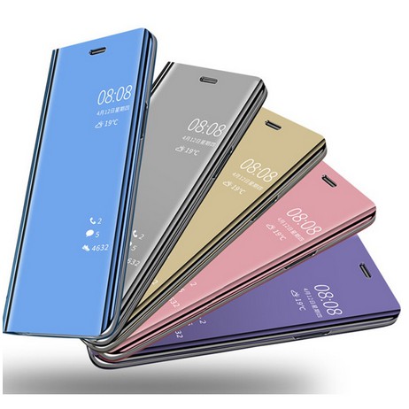 Ốp lưng Samsung Galaxy Note 8 Note 5 4 3 9 10 plus thông minh Flip Cover Đứng xem Clear Mirror cover