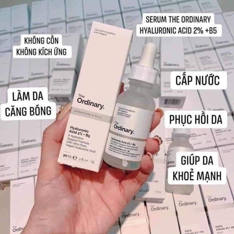 (Chính Hãng) The Ordinary Hyaluronic Acid 2% + B5 , Serum The Ordinary Cấp Ẩm, Phục Hồi Da