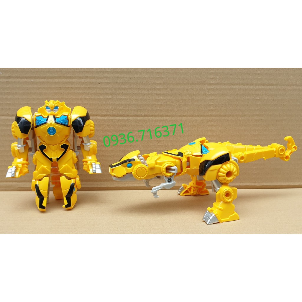 Robot Màu Vàng Biến Hình Thành Khủng Long T-rex 1 Bước Cho Bé (Hasbro - Mỹ)