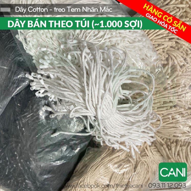 Dây sợi COTTON treo Tag nhãn mác - Loại cao cấp CANI