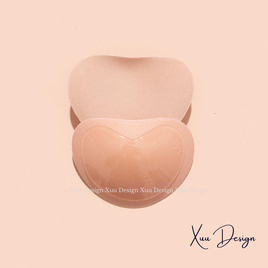 Miếng độn nâng ngực Xuu, đệm dày 2cm dính siêu chắc nâng đẩy ngực tái sử dụng nhiều lần -PK01