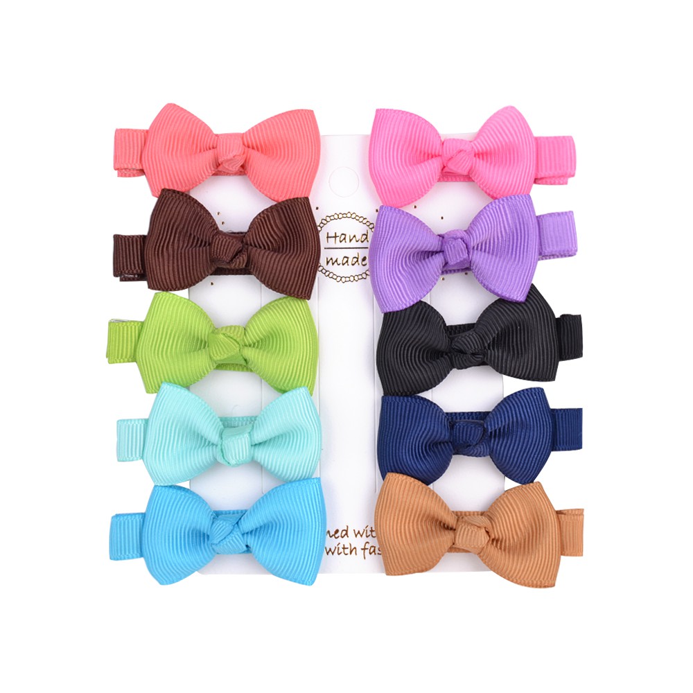 Set 10 kẹp tóc KIDSBOWS kiểu nơ dễ thương thời trang dành cho nữ