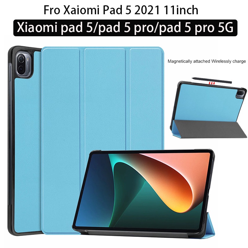 Bao Da Máy Tính Bảng Cứng Có Bánh Xe Từ Tính Tự Động Bật Tắt Cho Xiaomi Pad 5 / Pad 5 Pro / Pad 5 Pro 5g 2021 11inch Ốp